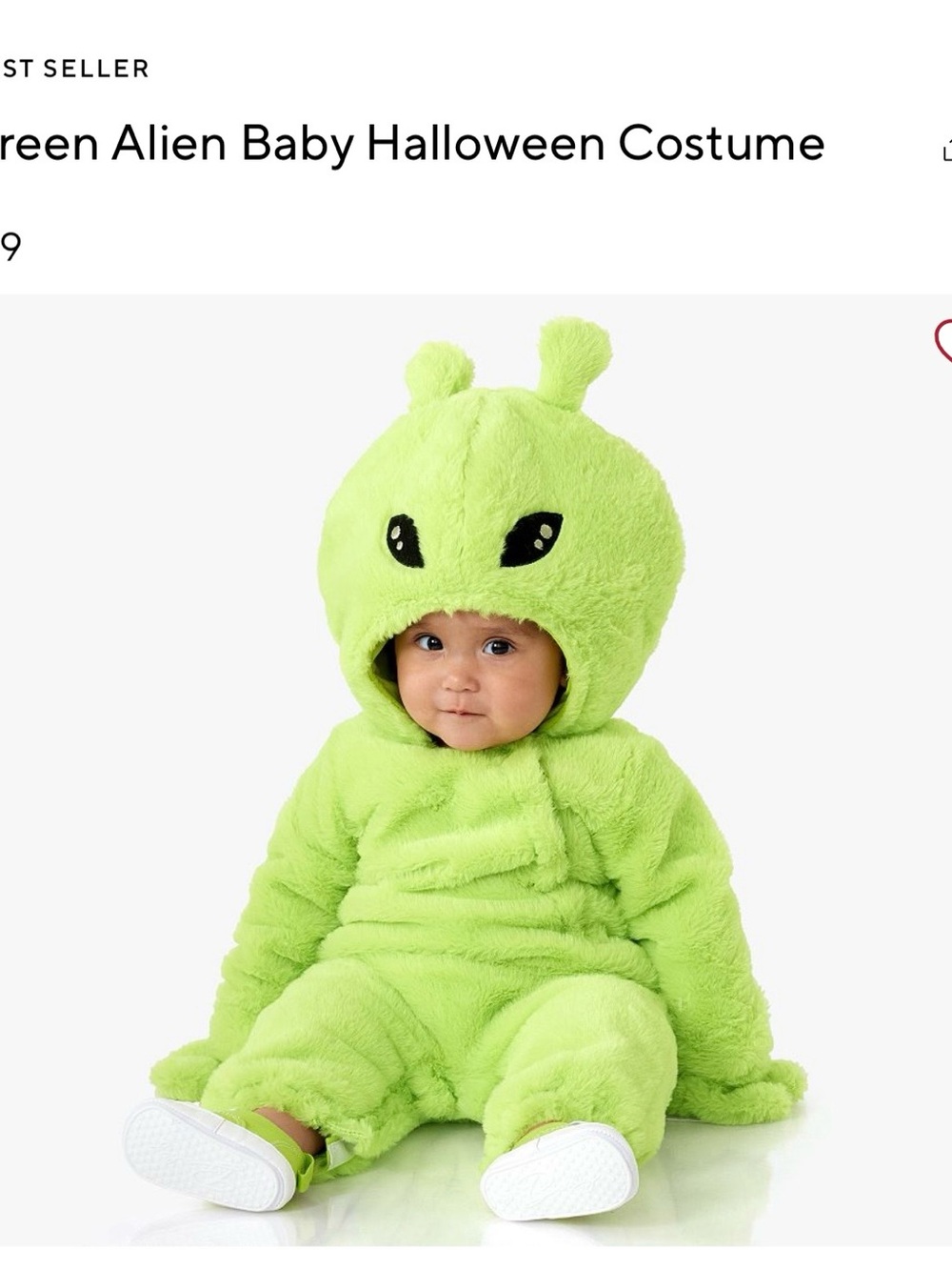 Pottery Barn Kids Green Alien Baby Halloween Costume